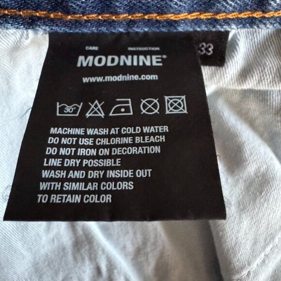 Mod9 Mod7 High Rise Light Blue Acid Wash Wide Straight Leg Unisex Jeans Size 33 - Picture 10 of 13